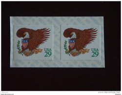 USA  Etats-Unis D'Amerique United States 1992 Aigle Armoiries Eagle 2 X Yv 2121A MNH ** - Coils & Coil Singles