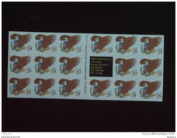 USA Etats-Unis D'Amerique United States 1992 ATM Aigle Armoiries Eagle Carnet YV C2121B 2121B C2121 B MNH ** Pane - 1981-...