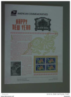 USA Etats-Unis United States American Commemoratives Panel 1997 N° 504 Year Of The Ox - Souvenirkaarten