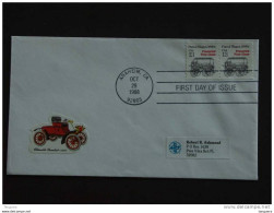 USA Etats-Unie United States 1988 Oct 29 FDC Police Patrol Wagon Voiture De Police 1880 Preo Yv 12 Sc 2258 - 1981-1990