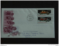 USA Etats-Unie United States 1988 Aug 25 FDC Classic Cars Locomobile Pierce-Arrow Yv 1822+1823  Sc 2381+2382 - 1981-1990