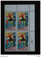 USA Etats-Unis United States 1996 Marathon Block Of 4 Sc # 3067 Yv 2485 MNH ** Plate N° B1111 - Plate Blocks & Sheetlets