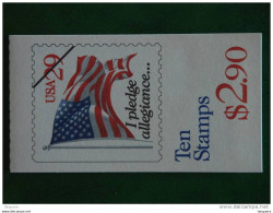 USA Etats-Unis United States 1992 Booklet (10)  Pledge Of Allegiance Red  Yv C2120(I) Bis Sc 2594Ba MNH ** - 3. 1981-...