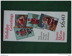 USA Etats-Unis United States 1995 Booklet (20) Carnet Christmas Holiday Greetings Père Noël Yv C2450a  MNH ** - 1981-...