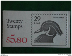 USA Etats-Unis United States 1991 Carnet Booklet (20) Houteend Canard Wood Duck SC 2494a Yv C1936 MNH ** - 1981-...