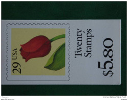 USA  Etats-Unis United States 1991 Bloemen Fleurs Tulip Booklet Carnet (20) SC 2527a Yv C1934a MNH ** - 1981-...