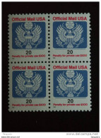 USA Etats-Unis United States 1995 Timbres De Service Official 4x Yv 122  MNH ** - Service