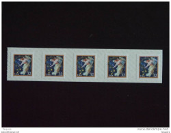 USA Etats-Unis United States 1995 Noel  Ange Angel Roulette Rolzegel Coil 5 X Sc # 3012 ??  Yv 2456a MNH ** - Bandes & Multiples