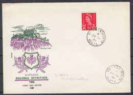 Action !! SALE !! 50 % OFF !! ⁕ GB 1969 QEII. ⁕ SCOTLAND Regional Definitives 4d ⁕ FDC Cover Rickmansworth - Scotland