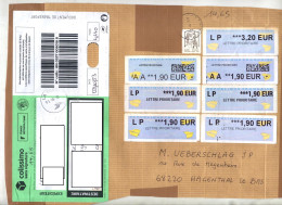 Devant De Paquet Cachet Poste Sur Vignette Différente Impression - 2000 « Avions En Papier »