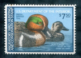 USA - Duck Stamp Mnh - Void After June 30,1980 - Ente, Canard - ETATS-UNIS - Duck Stamps