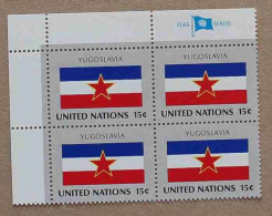 Ny80-02 : Nations-Unies (N-Y) - Drapeaux Des Etats Membres De L'ONU, Yougoslavie Avec Une Vignette "FLAG SERIES" - Neufs