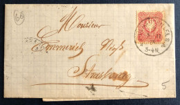Allemagne Divers Sur Lettre De Mulhouse 3.9.1875 Pour Strasbourg - (C369) - Cartas & Documentos