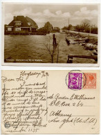 Delcampe - Netherlands 1931 RPPC Postcard - Aalsmeer - Stommeerweg Bij De Westplas; Gull & Queen Wilhelmina Stamps - Aalsmeer