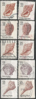 USA 1985 Shells - Cpl5v Set In Single Pieces  From Booklets - VFU - 3. 1981-...