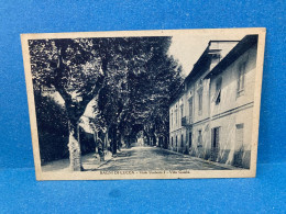 Delcampe - CARTOLINA BAGNI DI LUCCA VIALE UMBERTO I VILLA GAMBA ANIMATA VIAGGIATA 1940. - Lucca