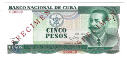 Billet  - Cuba -  Banco  Nacional De Cuba  - 1991 - -valeur  Cinco  Pesos  -  Specimen - Altri – America