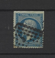 VARIÉTÉ N° 22 DÉFAUT DENTELURE ET NON DENTELÉ EN HAUT - 1862 Napoléon III