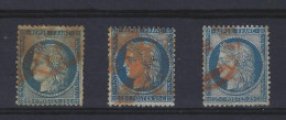 VARIÉTÉ N° 60  OBLITERE IMPRIME ROUGE - 1871-1875 Cérès