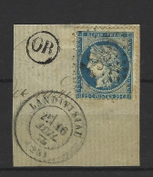 VARIÉTÉ N° 60  OBLITERE LANDIVISIAU - 1871-1875 Cérès