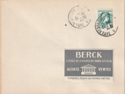 Marianne D'Alger N° 642 (Y&T) Seul Sur Lettre. Rare.  Collection BERCK. Cote 125€ - 1944 Gallo E Marianna Di Algeri