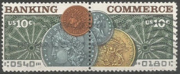 USA 1975 Banking & Commerce - Cpl 2v Set In Horiz. Pair SC.#1577/78 - Used - Tiras Cómicas & Múltiples