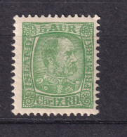 Iceland 1902 King Christian IX 5a Yellow Green MNH 15561 - Nuevos