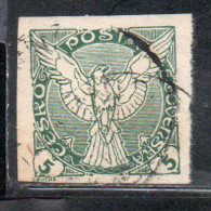 CZECHOSLOVAKIA CESKA CECOSLOVACCHIA 1918 1920 IMPERF. NEWSPAPER STAMPS WINDHOVER 5h USED USATO OBLITERE' - Newspaper Stamps