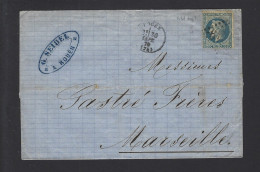 LETTRE 1870 N° 29 OBL ROUEN - 1849-1876: Klassieke Periode