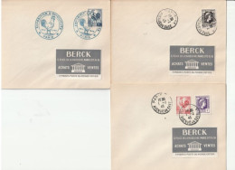 N°640 Seul Sur Lettre (cote 230) , N°644 Seul Sur Lettre, N°633  Sur Lettre L'ensemble.  Collection BERCK. - 1930-1939
