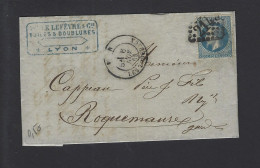 LETTRE 1869 N° 29 OBL LYON - 1849-1876: Classic Period