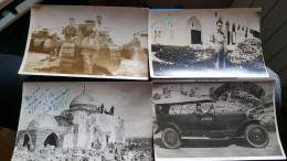 Lot De 12 Cartes Photos  , Souvenir De Beyrouth 1926 , Militaires Avec Armes , Destruction , Anes , Rare - Líbano