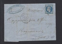 LETTRE 1869 N° 29 OBL VOIRON - 1849-1876: Periodo Clásico