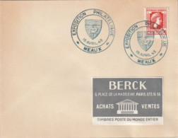 N°641 Seul Sur Lettre Mais Obl: Exp Du 15/04/45 Meaux. Cote Normale 920€ à Cause De Cette Obl: Rare. Collection BERCK. - 1930-1939