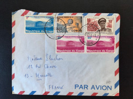 ENVELOPPE CONGO / KINSHASA POUR MARSEILLE 1966 - Brieven En Documenten