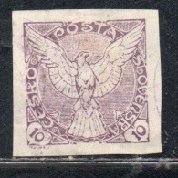 CZECHOSLOVAKIA CESKA CECOSLOVACCHIA 1918 1920 IMPERF. NEWSPAPER STAMPS WINDHOVER 10h MH - Francobolli Per Giornali