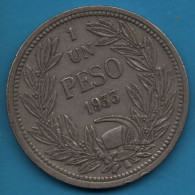 CHILE 1 PESO 1935 KM# 176 CONDOR - Chili