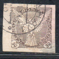 CZECHOSLOVAKIA CESKA CECOSLOVACCHIA 1918 1920 IMPERF. NEWSPAPER STAMPS WINDHOVER 30h USED USATO OBLITERE' - Dagbladzegels