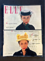 1952 Revue ELLE # 323 Les Nouveaux Chapeaux Font Le Printemps - Lifestyle & Mode