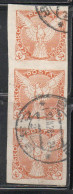 CZECHOSLOVAKIA CESKA CECOSLOVACCHIA 1918 1920 IMPERF. NEWSPAPER STAMPS WINDHOVER 50h USED USATO OBLITERE' - Dagbladzegels