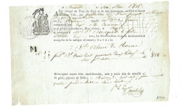 Lettre De Voiture  1815 Marseille à Agde  Transport Alun De Rome Par Le Bâteau N. D. Des Graces ( Cap. Cannac ) - Other & Unclassified