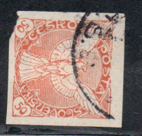 CZECHOSLOVAKIA CESKA CECOSLOVACCHIA 1918 1920 IMPERF. NEWSPAPER STAMPS WINDHOVER 50h USED USATO OBLITERE' - Newspaper Stamps