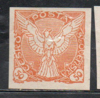 CZECHOSLOVAKIA CESKA CECOSLOVACCHIA 1918 1920 IMPERF. NEWSPAPER STAMPS WINDHOVER 50h MH - Newspaper Stamps