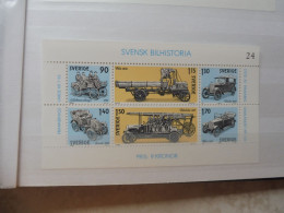 Bl Bloc Blok 8 Mnh ** Neuf   1980 Suede Sverige Sweden Voitures Anciennes Old Cars - Blokken & Velletjes