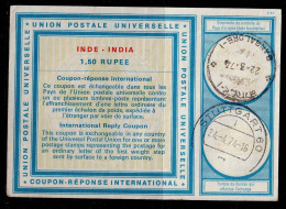 2866-3-INDIA- 1.50 RUPIA-USED-BANGALORE-1974-INTERNATIONAL REPLY COUPON-IRC - Used Stamps