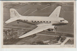 Vintage Rppc KLM K.L.M Royal Dutch Airlines Douglas Dc-3 Aircraft - 1919-1938: Entre Guerres