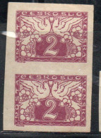 CZECHOSLOVAKIA CESKA CECOSLOVACCHIA 1919 1920 SPECIAL DELIVERY STAMPS DOVES 2h MH/MNH - Dagbladzegels