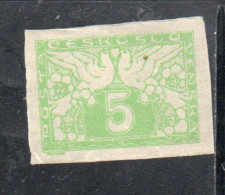 CZECHOSLOVAKIA CESKA CECOSLOVACCHIA 1919 1920 SPECIAL DELIVERY STAMPS DOVES 5h MNH - Sellos De Servicio