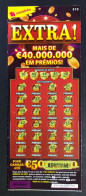 114 M, Lottery Ticket, Portugal, « Raspadinha », « Instant Lottery »,« EXTRA ! Mais De € 40.000.000 Em Prémios », Nº 533 - Billets De Loterie