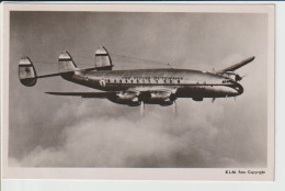 Vintage Rppc KLM K.L.M Royal Dutch Airlines Lockheed Constellation L-049 Aircraft - 1919-1938: Entre Guerres